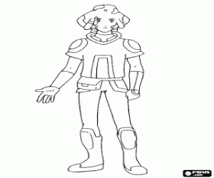 A galactic student Spavid coloring page