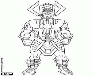 Galactus, a villain humanoid coloring page