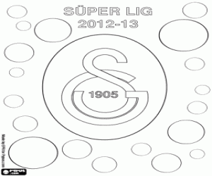 Galatasaray, champion 2012-2013 coloring page