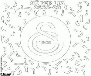 Galatasaray SK, champion 2022-2023 coloring page