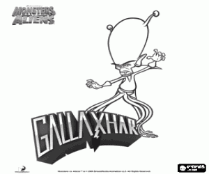 Gallaxhar, Monsters vs Aliens coloring page