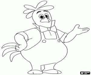 Galletoni, the father of Calimero coloring page