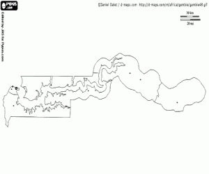 Gambia map coloring page