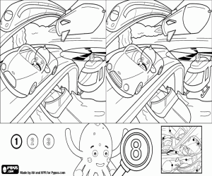Game of Pypus and transportations coloring page
