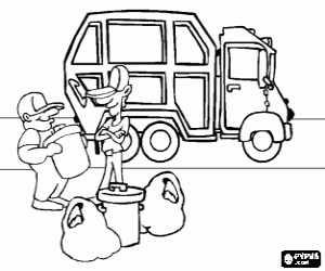 The garbage collection coloring page