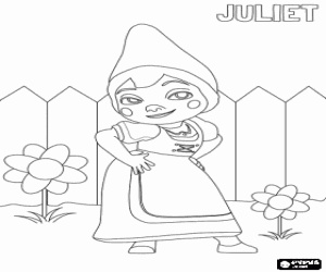 The garden gnome Juliet coloring page