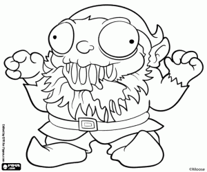 The garden gnome Manglez, Trash Pack coloring page