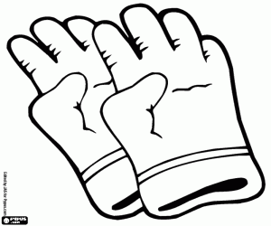 Gardener gloves coloring page