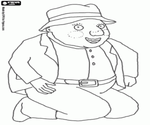 The gardener, the Little Princess coloring page