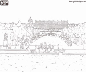 Gardens of the Palace of Versailles coloring page