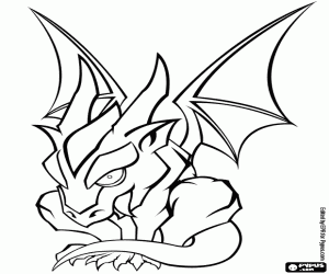 The Gargoyle, a mythical creature coloring page