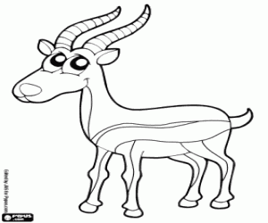 Gazelle coloring page