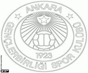 Gençlerbirliği SK badge coloring page