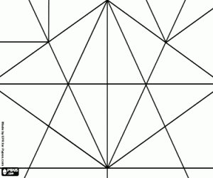 Geometric design with angles coloring page