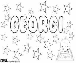 Georgi, name for child coloring page