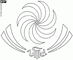 Georgian rugby team logo coloring page