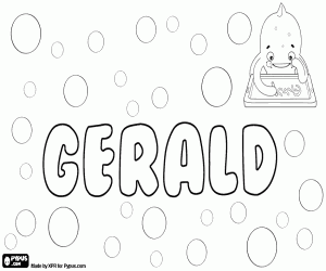Gerald, name for child coloring page