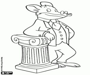 Geronimo Stilton, journalist coloring page