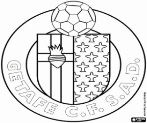 Getafe CF emblem coloring page