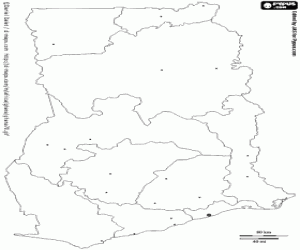 Ghana map coloring page