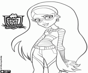 Ghoulia Yelps, Monster High coloring page