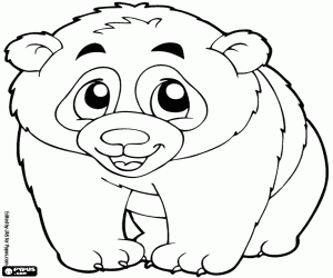 A giant panda from China coloring page