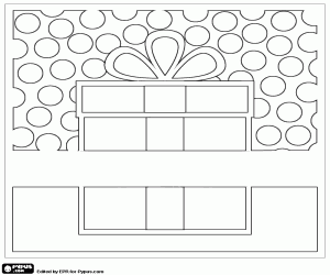 A gift in a greeting card coloring page
