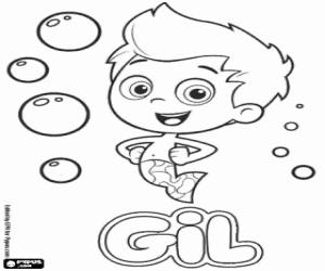 Gil, character of Bubble Guppies coloring page