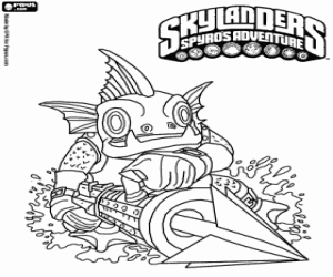 Gill Grunt, a water Skylander coloring page