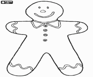 Gingerbread man coloring page