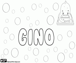 Gino, Italian name coloring page