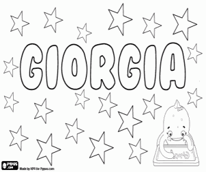 Giorgia, Italian name coloring page