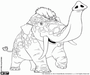 Girelephant from The Croods coloring page