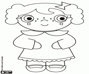The girl is called Goldilocks coloring page