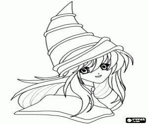 Girl of dark magic, Yu-Gi-Oh coloring page