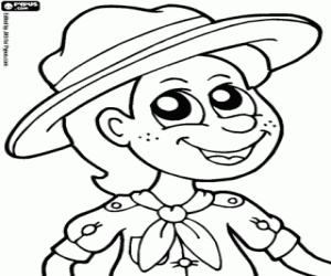 Girl guide coloring page