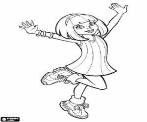 The girl of Lazy Town, Stephanie coloring page