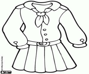 The girl scout uniform coloring page