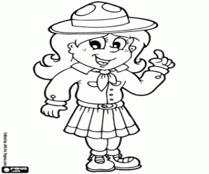 Girl scout coloring page