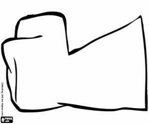 Glove of the diver coloring page