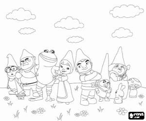 Gnomeo and Juliet, the characters coloring page