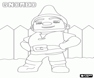 Gnomeo, a proud gnome coloring page