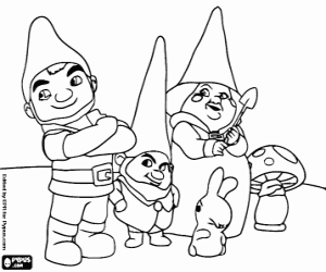 The gnomes of the Montagues coloring page