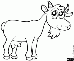 Goat coloring page
