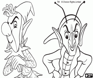 The goblins from Noddy coloring page
