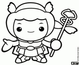 The god Mercury or the god Hermes coloring page