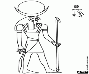 God Ra, Egyptian God of Sun coloring page