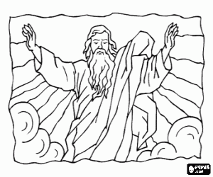 God the Father in the highest coloring page