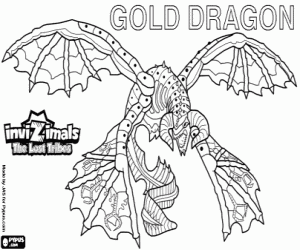 Gold Dragon, Invizimals Lost Tribes coloring page