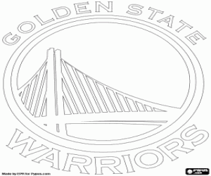 Golden State Warriors emblem coloring page